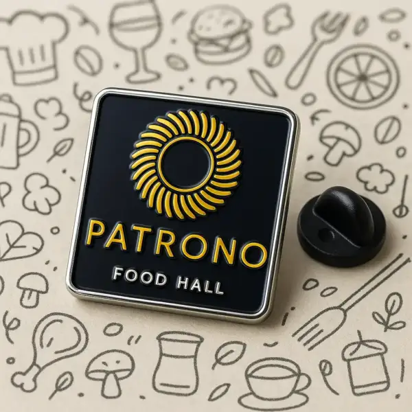 Pin Moderno Pin metálico cuadrado personalizado | Diseño moderno y exclusivo