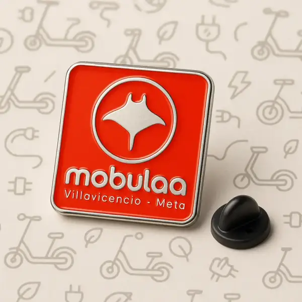 Pin Moderno Pin metálico cuadrado personalizado | Diseño moderno y exclusivo